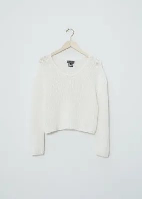 Ada Cashmere Sweater — Snow