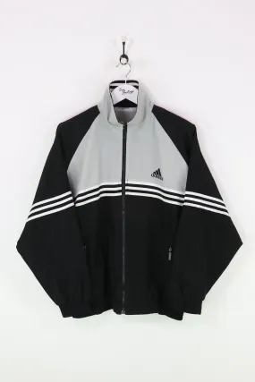 Adidas Shell Suit Jacket Black/Grey Large