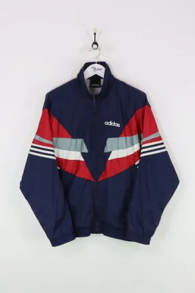 Adidas Shell Suit Jacket Navy/Red Large