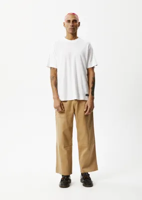 AFENDS Mens Sleepy Hollow Richmond - Twill Baggy Carpenter Pants - Tan