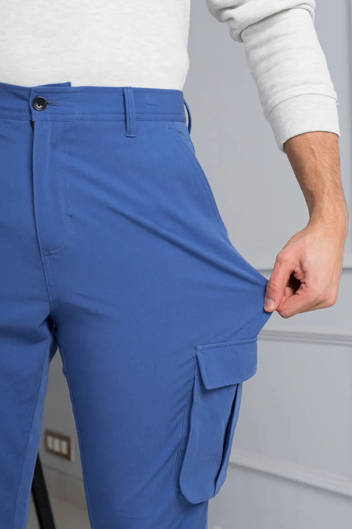 Airforce Blue Stretch Cargo Pants