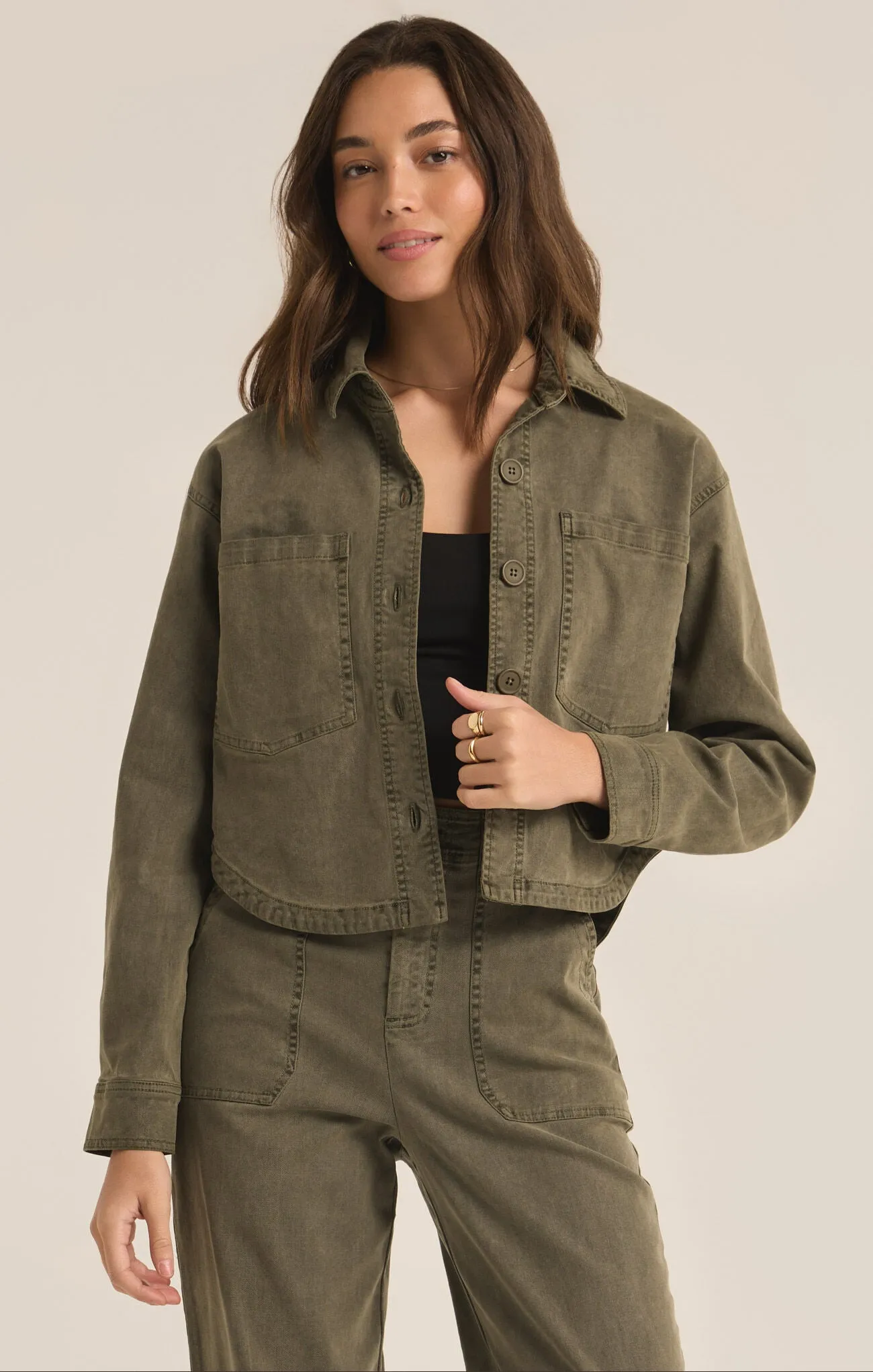 All Day Cropped Washed Jacket