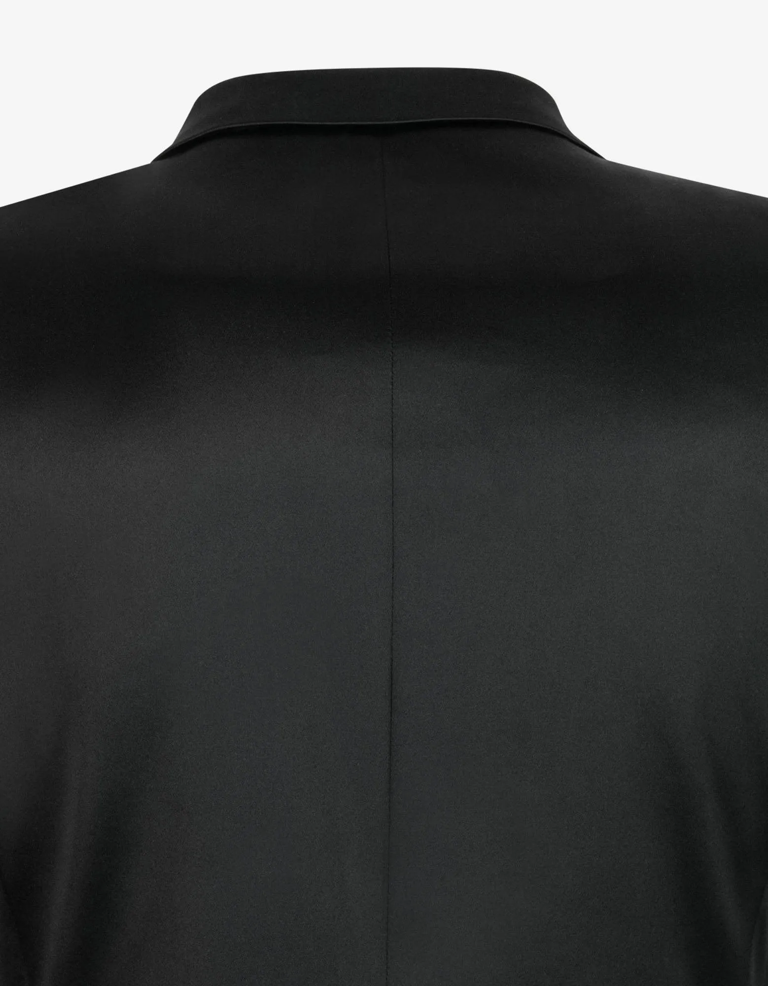 Luxurious Black Double-Breasted Silk Blazer for Men