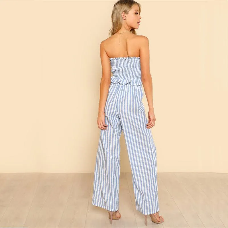 BLUE SKIES STRIPED RIGHT PANTS SET