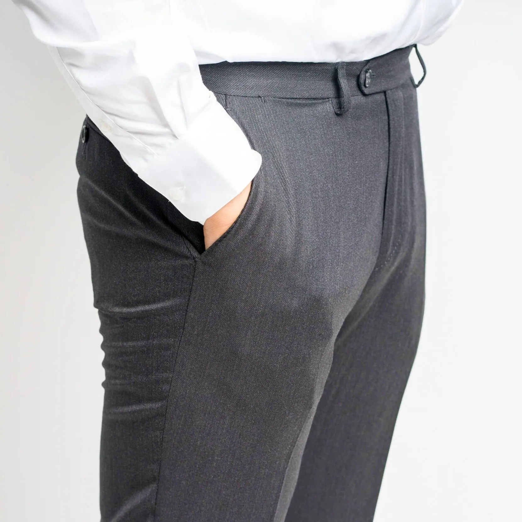 Charcoal Cavalry Twill Trousers