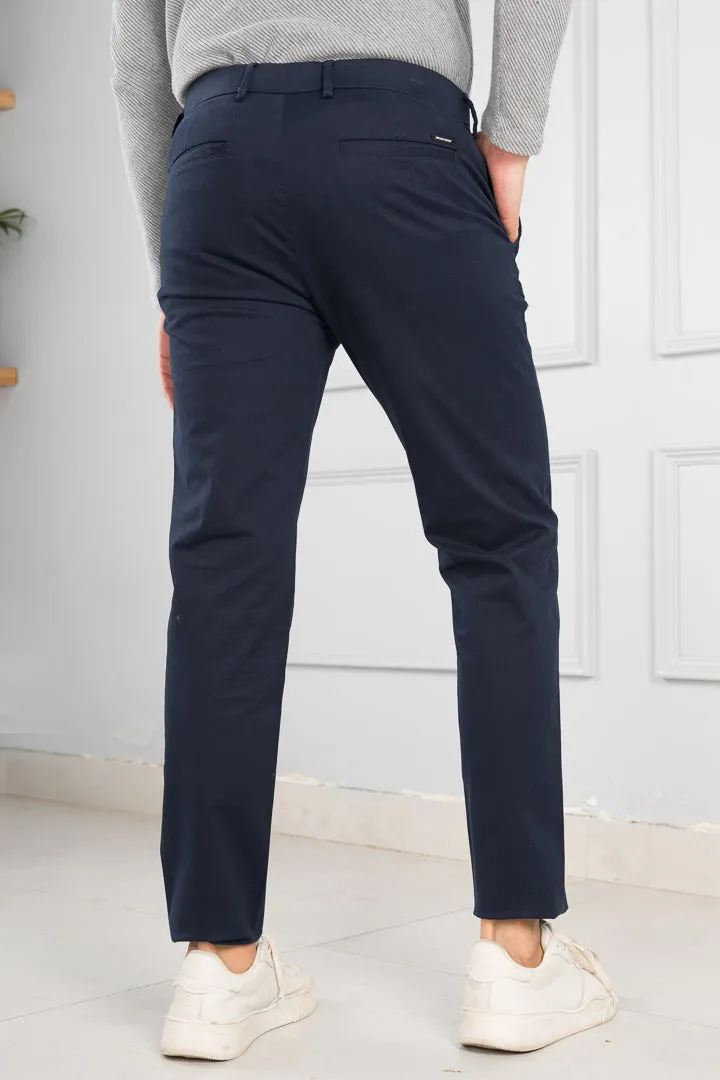 Classic Navy Stretch Chinos