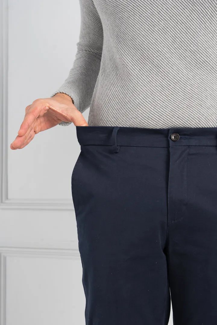 Classic Navy Stretch Chinos