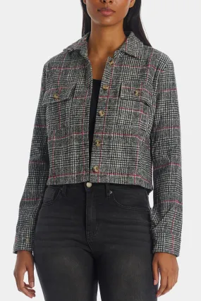 Stylish Cropped Plaid Shacket