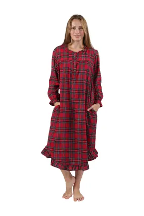 Flannel Plaid Night Gown