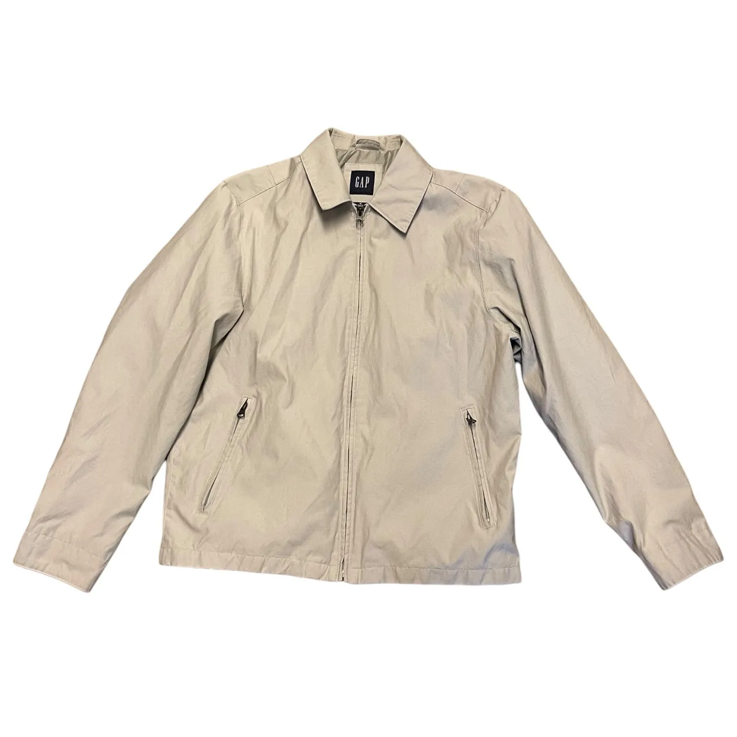 Gap Men's Bomber Beige Jacket Size Medium