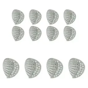 Intricate Seashell Design Metal Buttons(8 Small   4 Big)