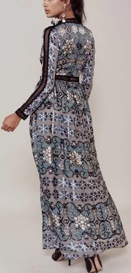 'Juliet' Maxi Dress in Blue