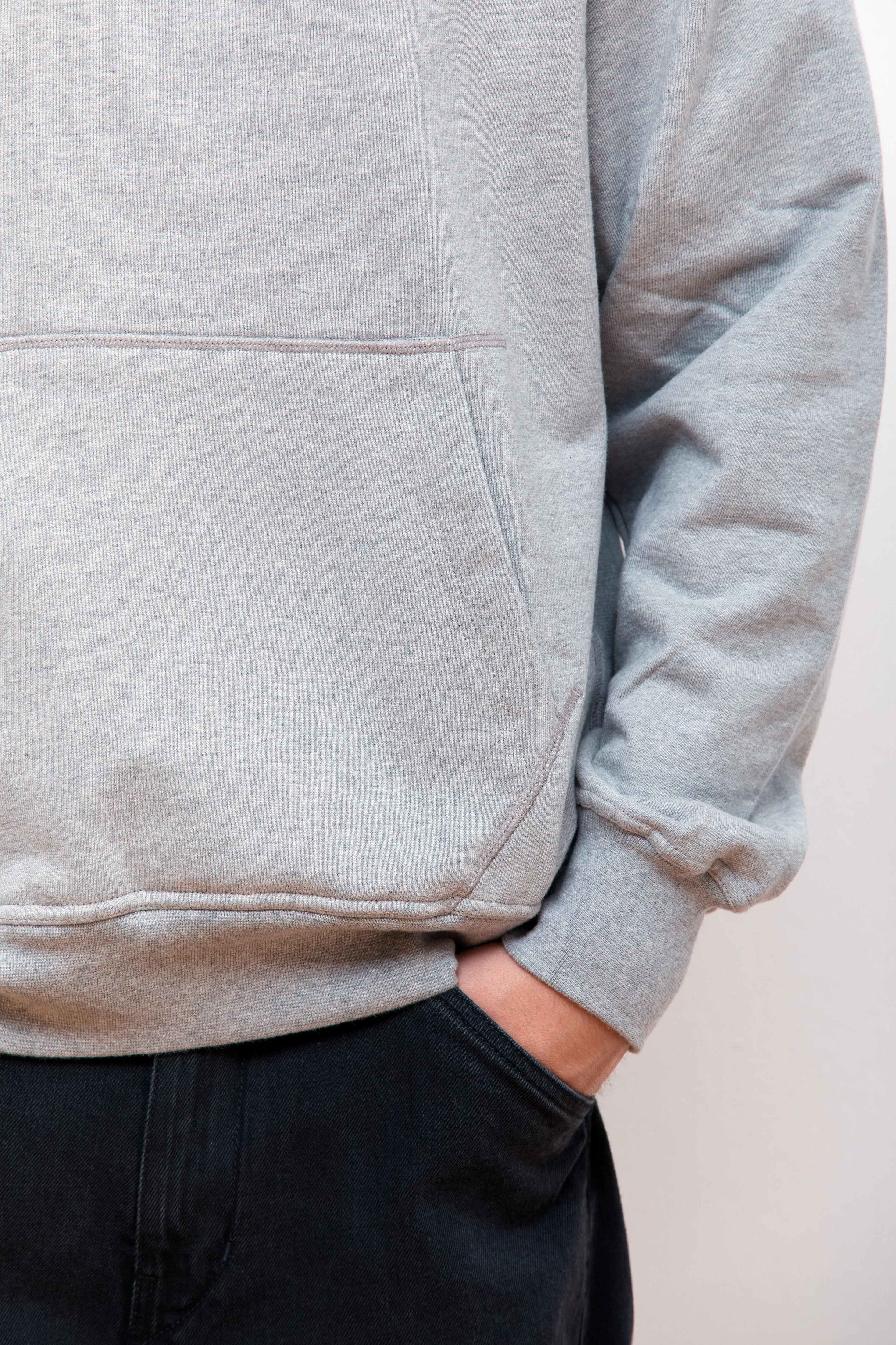 Loose Fit Hoodie Sweat Melange Grey