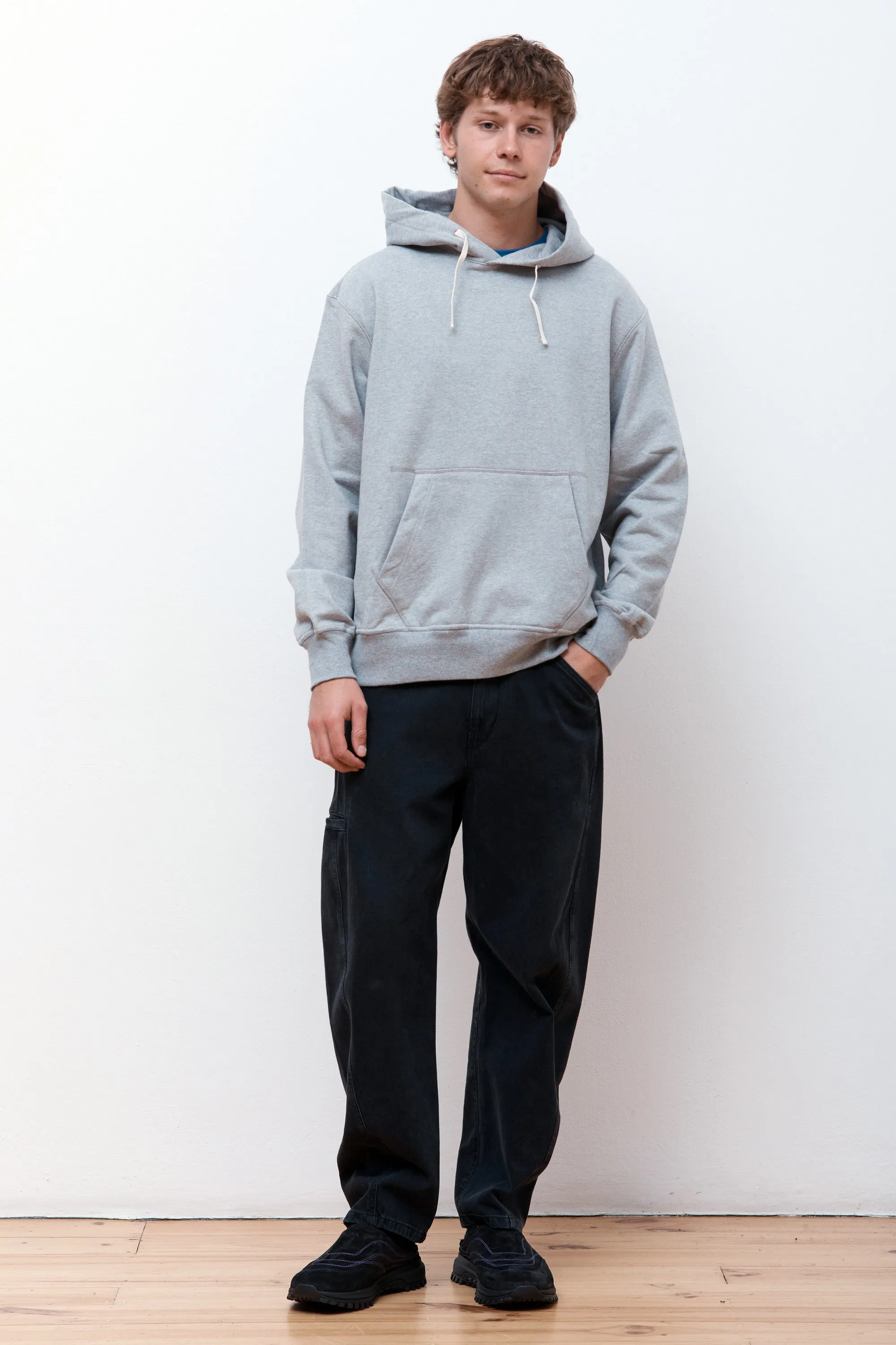 Loose Fit Hoodie Sweat Melange Grey