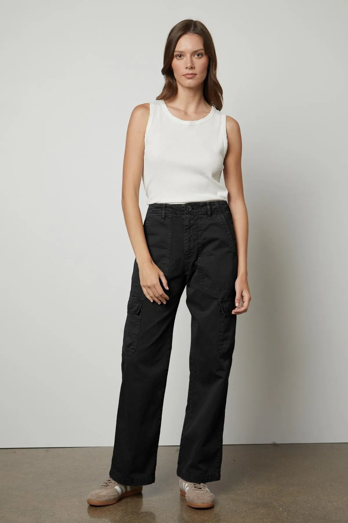 Sanded Twill Cargo Pant by Makayla - Styled and Durable Design