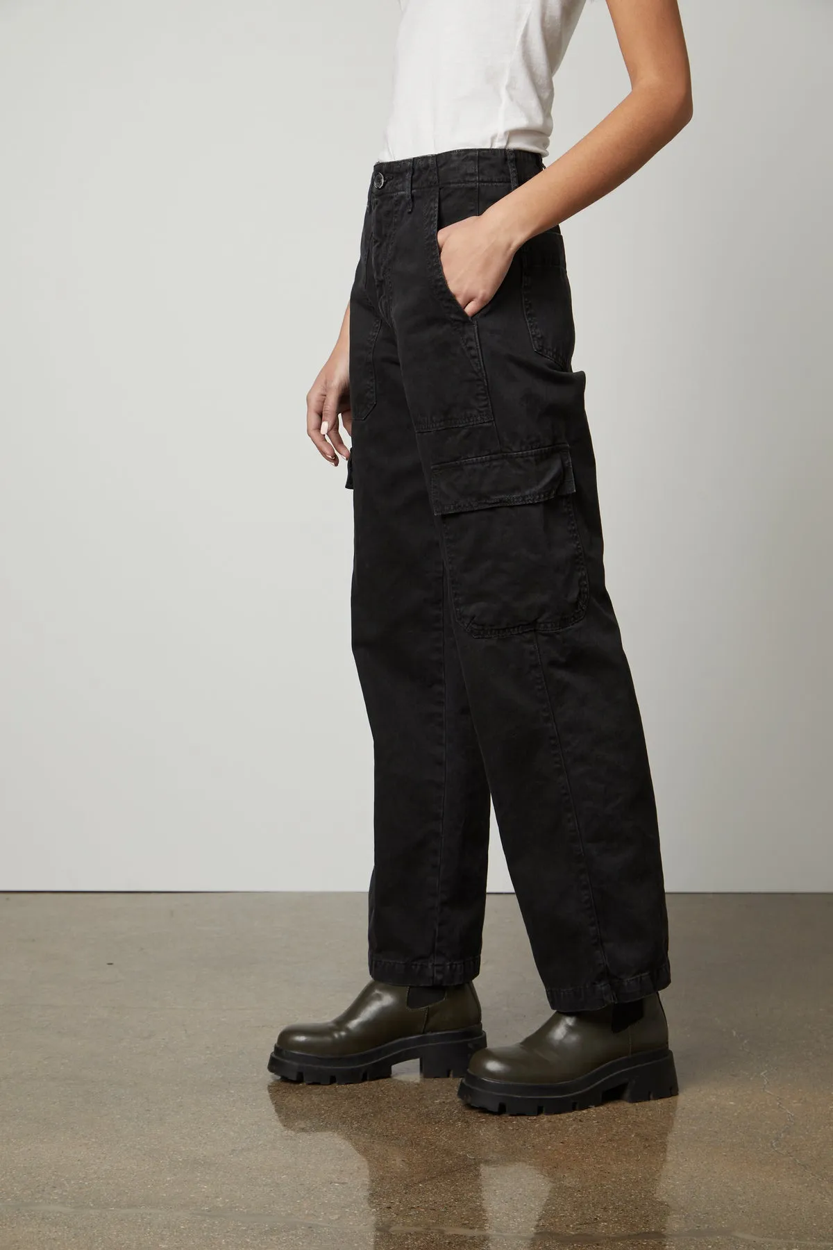 Sanded Twill Cargo Pant by Makayla - Styled and Durable Design