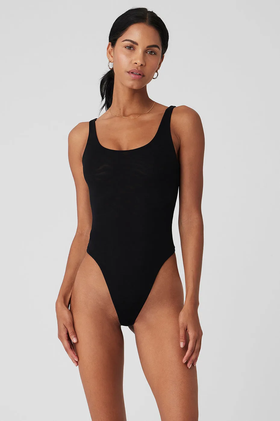 Mesh Sheer Illusion Bodysuit - Black