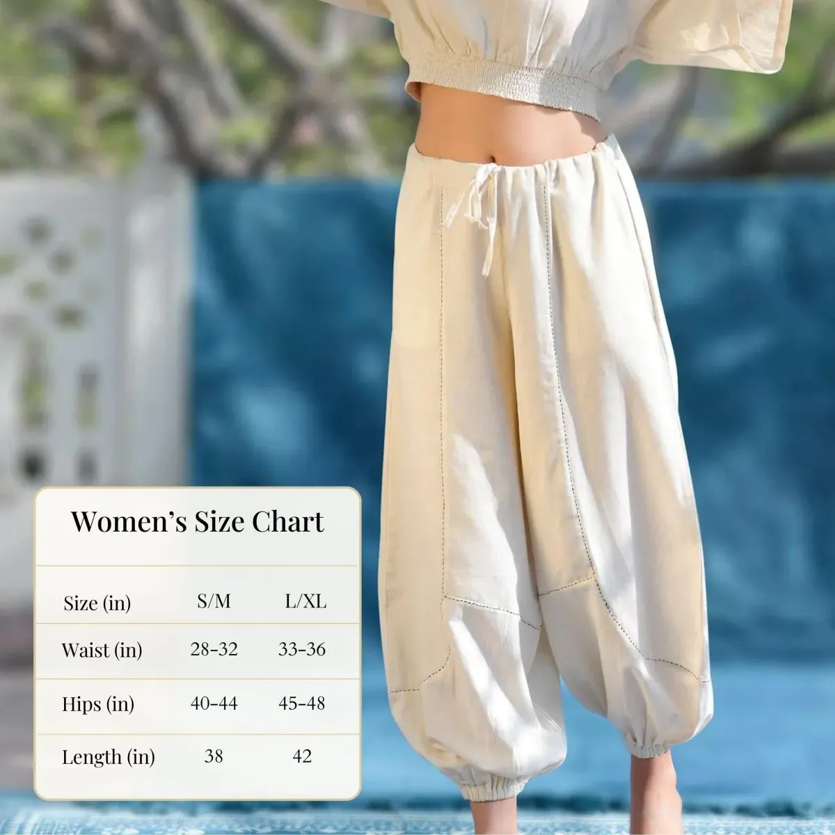 Natural Cotton Harem Pants