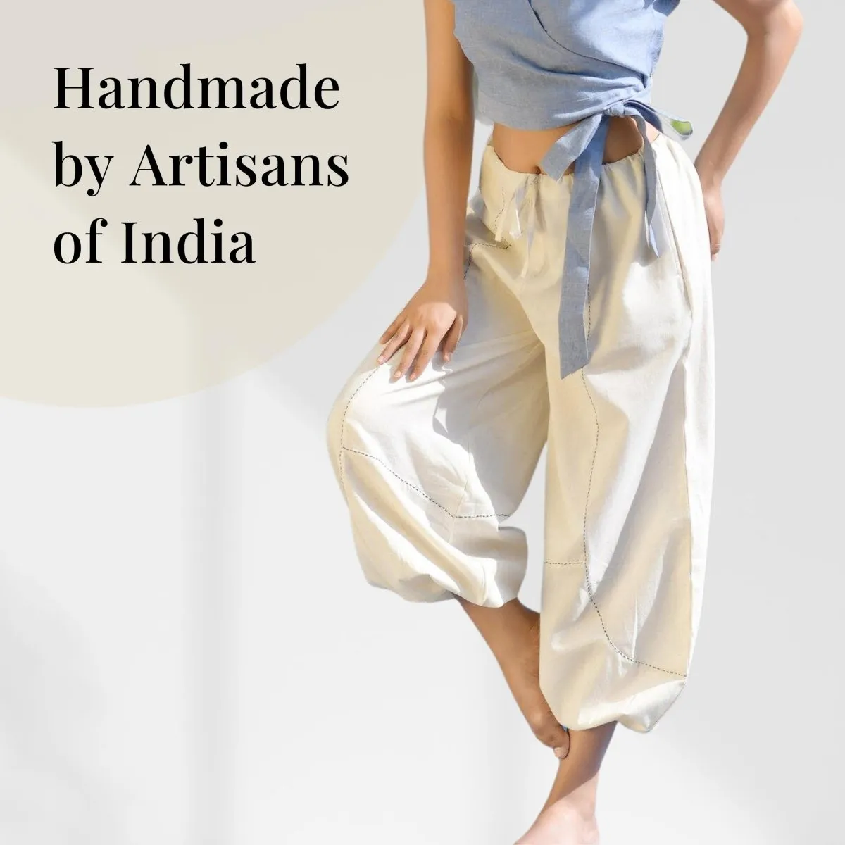 Natural Cotton Harem Pants