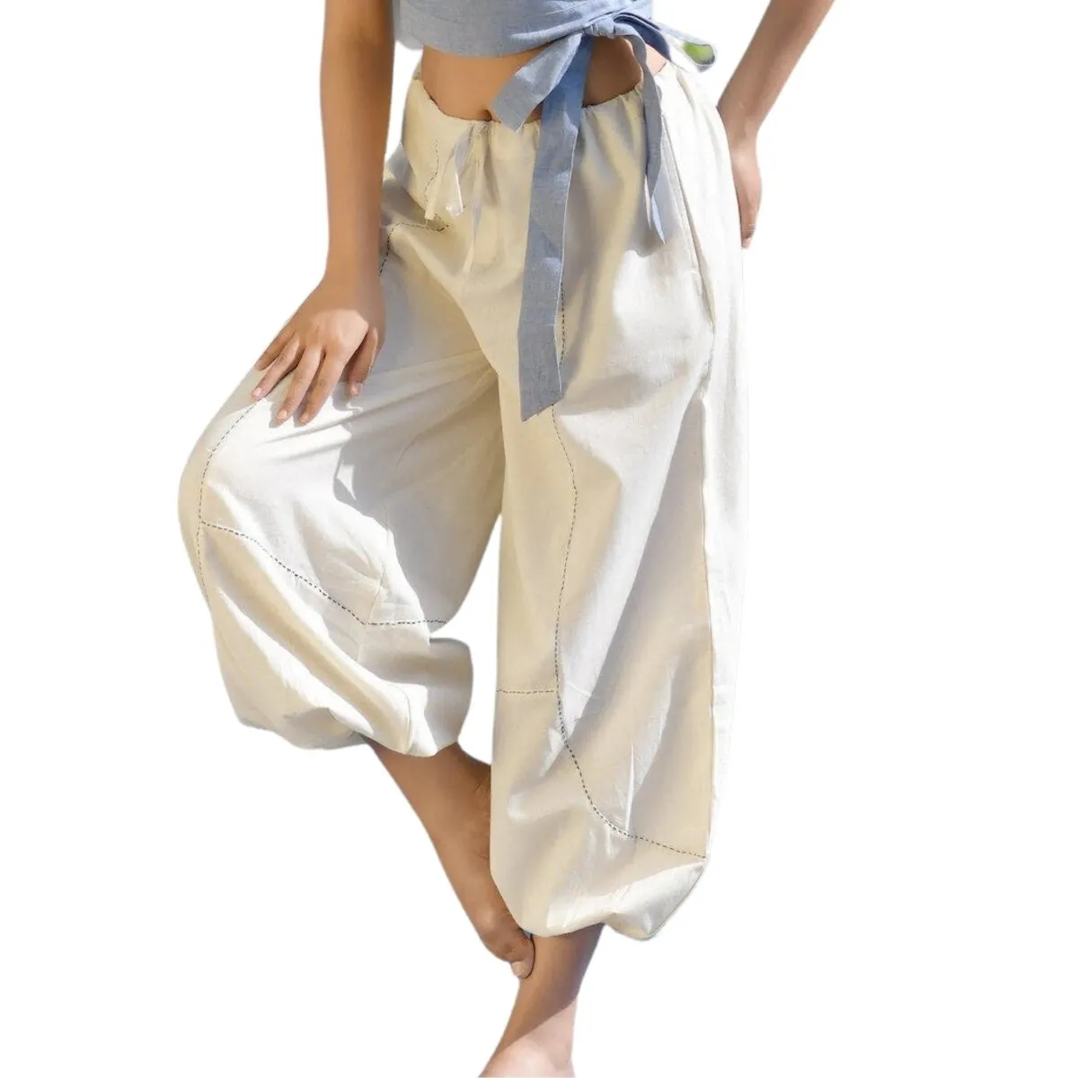 Natural Cotton Harem Pants