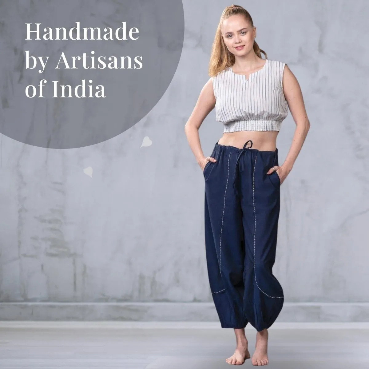 Natural Cotton Harem Pants