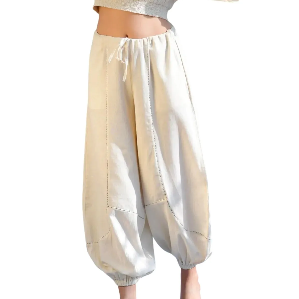 Natural Cotton Harem Pants