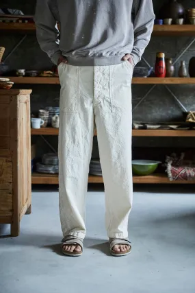 ORIGINAL NAPPED TWILL SUMMER FATIGUE PANTS ECRU