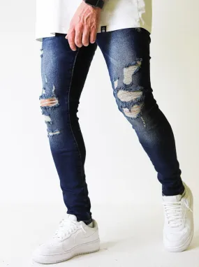 Premium 4X Stretch Ripped Vintage Jeans