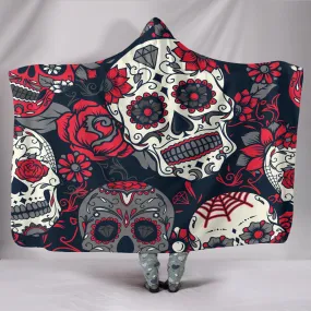 Sugar Skull Hoodie Blanket