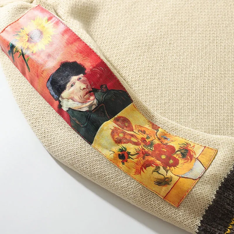 Van Gogh Painting Embroidery Sweater